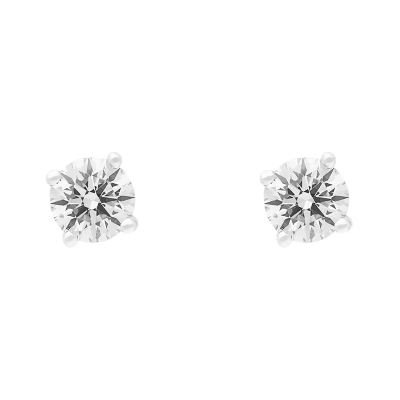 18ct White Gold 0.50ct Diamond Solitaire Stud Earrings sold by Jura Watches