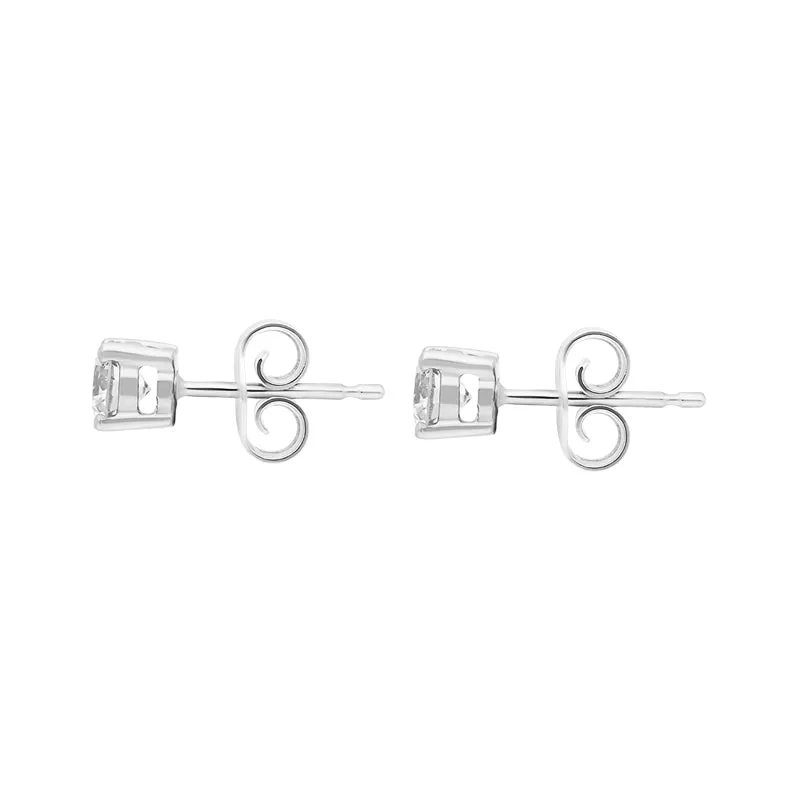 18ct White Gold 0.50ct Diamond Solitaire Stud Earrings sold by Jura Watches product image thumbnail 2