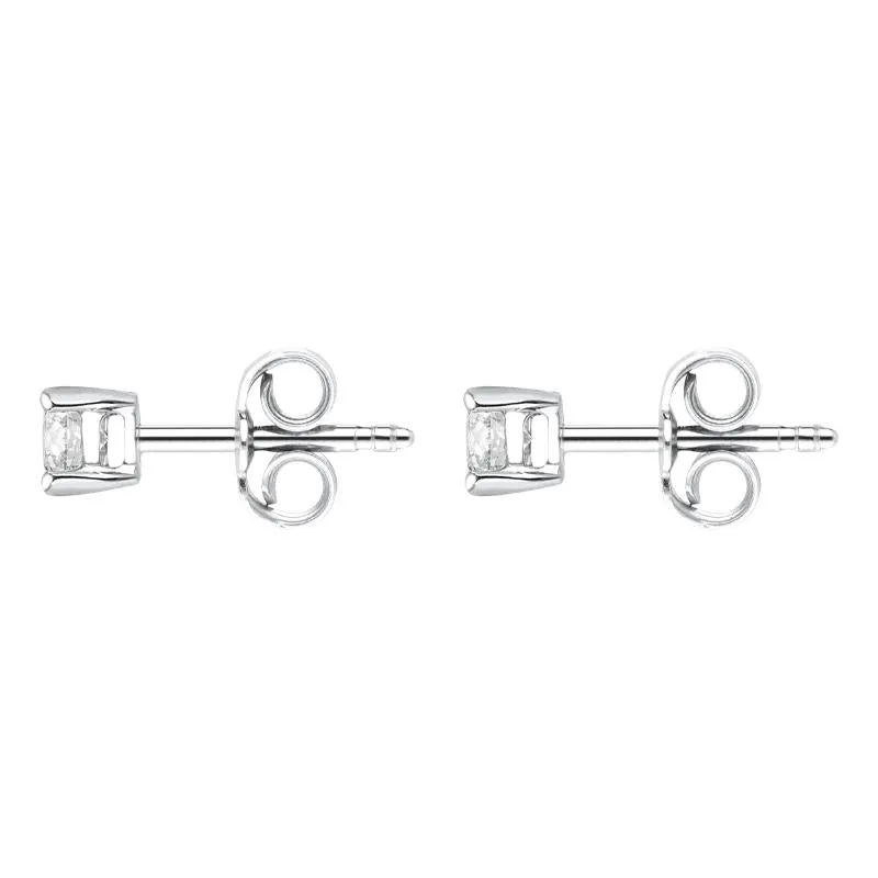 18ct White Gold 0.50ct Diamond Solitaire Stud Earrings sold by Jura Watches product image thumbnail 2