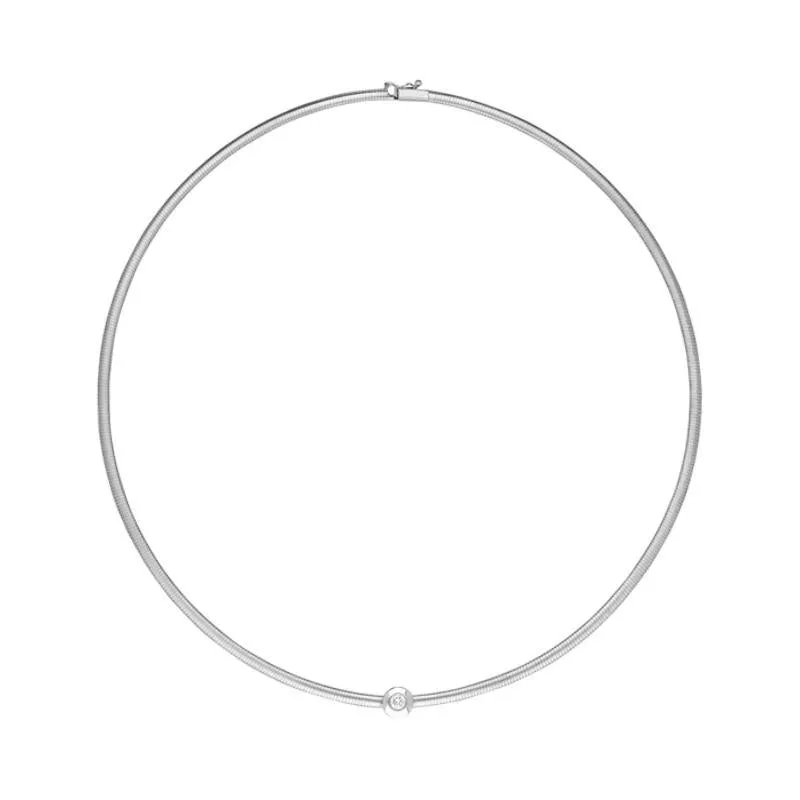 18ct White Gold Diamond Snake Collar Necklace sold by Jura Watches