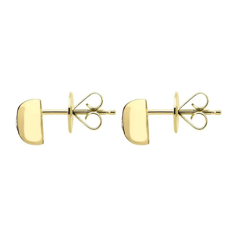 18ct Yellow Gold Diamond Solitaire Stud Earrings sold by Jura Watches product image thumbnail 2