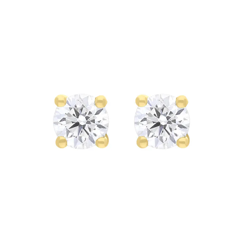 18ct Yellow Gold 0.40ct Diamond Solitaire Stud Earrings sold by Jura Watches