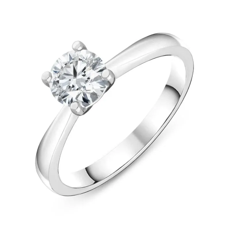 Platinum 0.80ct Diamond Solitare Ring sold by Jura Watches