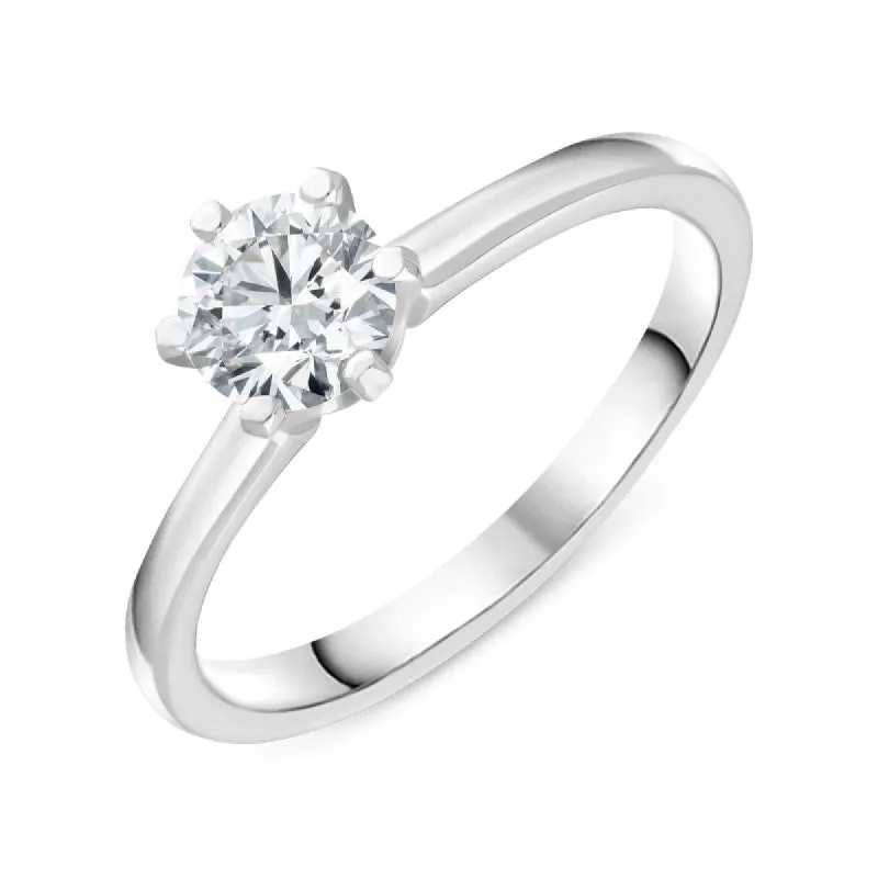 Platinum 0.60ct Diamond Solitare Ring sold by Jura Watches
