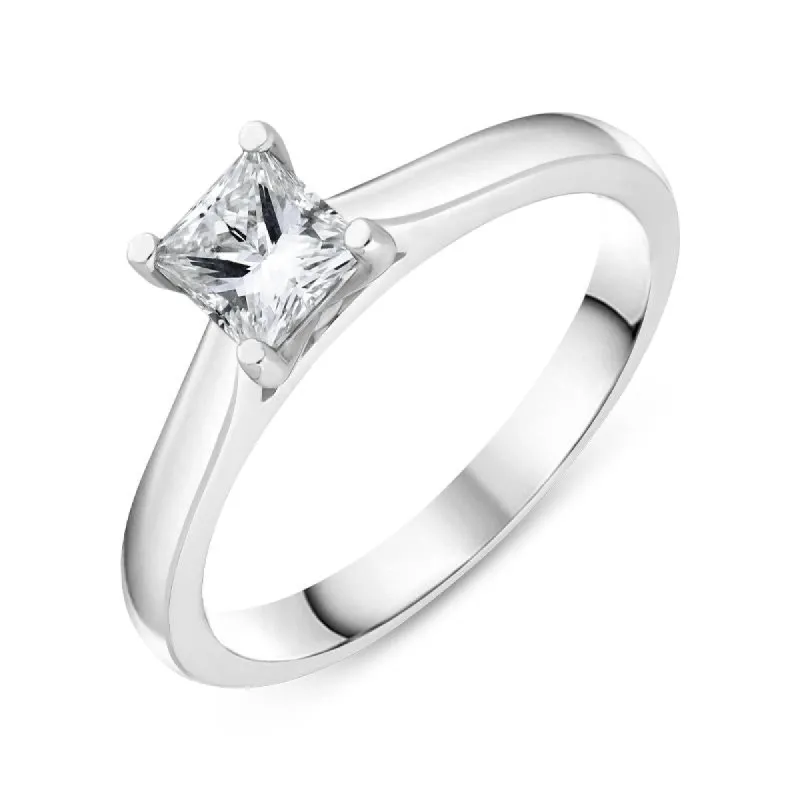 Platinum 0.58ct Diamond Solitare Ring sold by Jura Watches
