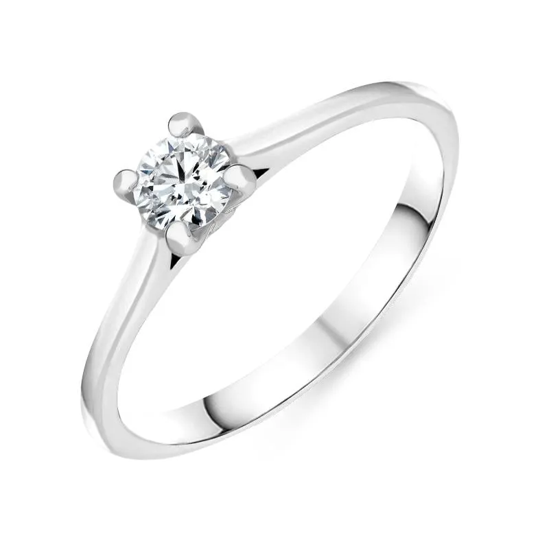 18ct White Gold 0.26ct Diamond Brilliant Cut Solitaire Ring sold by Jura Watches