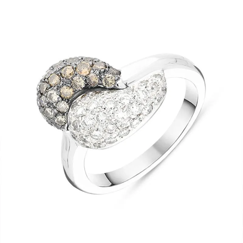 18ct White Gold 0.50ct Diamond Pave Dress Ring sold by Jura Watches