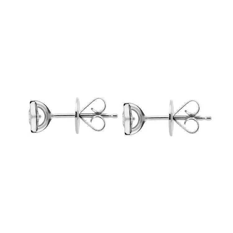 18ct White Gold 0.50ct Diamond Solitaire Stud Earrings sold by Jura Watches product image thumbnail 2
