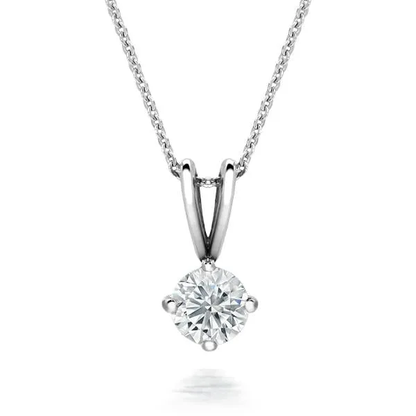 18ct White Gold 0.40ct Diamond Brilliant Cut Solitaire Necklace sold by Jura Watches