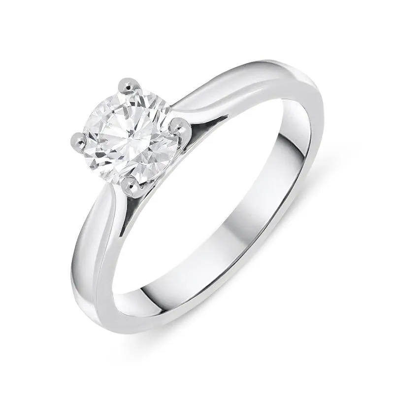 Platinum 0.72ct Diamond Brilliant Cut Solitaire Ring sold by Jura Watches