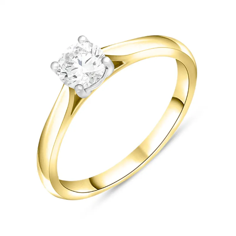 18ct Yellow Gold 0.71ct Diamond Brilliant Cut Solitaire Ring sold by Jura Watches