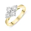 18ct Yellow Gold 1.00ct Diamond Cluster Ring sold by Jura Watches