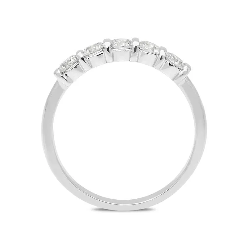 18ct White Gold 0.73ct Diamond Wedding Half Eternity Ring sold by Jura Watches product image thumbnail 2