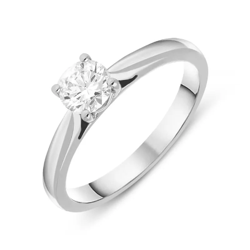 Platinum 0.50ct Diamond Brilliant Cut Solitaire Ring sold by Jura Watches