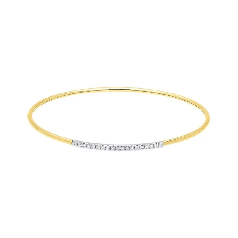 18ct Yellow Gold 0.18ct Diamond Bangle sold by Jura Watches