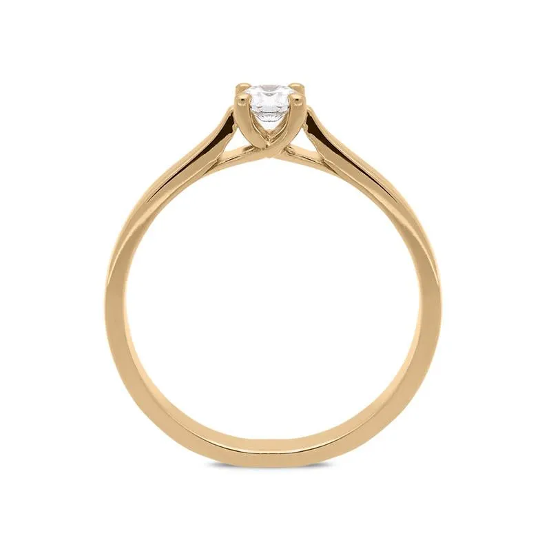 18ct Rose Gold 0.19ct Brilliant Cut Diamond Solitaire Ring sold by Jura Watches product image thumbnail 2