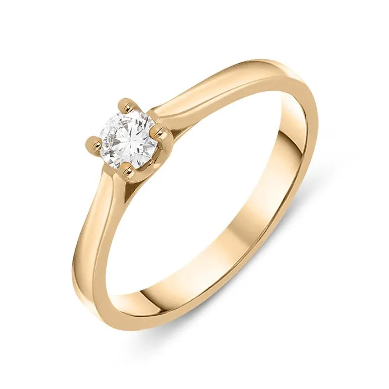 18ct Rose Gold 0.19ct Brilliant Cut Diamond Solitaire Ring sold by Jura Watches