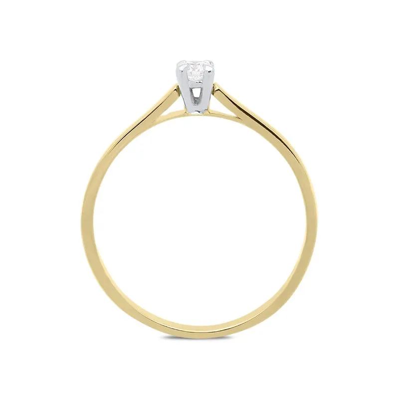 18ct Yellow Gold 0.11ct Brilliant Cut Diamond Solitaire Ring sold by Jura Watches product image thumbnail 2