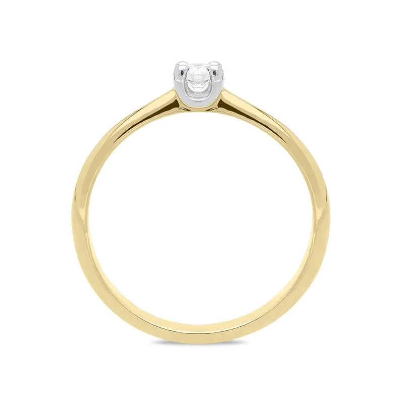 18ct Yellow Gold 0.15ct Brilliant Cut Diamond Solitaire Ring sold by Jura Watches product image thumbnail 2