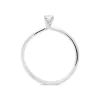 18ct White Gold 0.11ct Brilliant Cut Diamond Solitaire Twist Ring sold by Jura Watches
