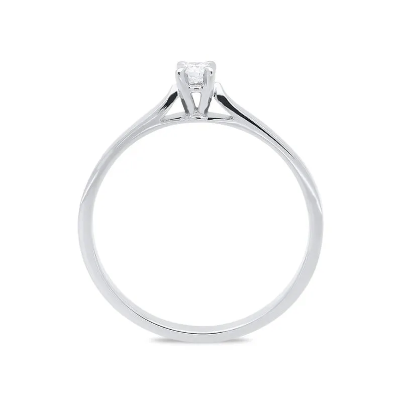 18ct White Gold 0.07ct Brilliant Cut Diamond Solitaire Ring sold by Jura Watches product image thumbnail 2
