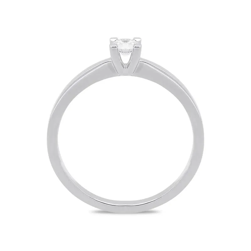 18ct White Gold 0.16ct Brilliant Cut Diamond Solitaire Ring sold by Jura Watches product image thumbnail 2