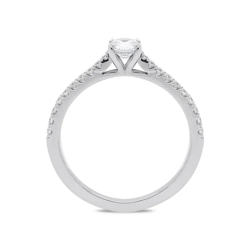 18ct White Gold 0.52ct Diamond Shoulder Ring sold by Jura Watches product image thumbnail 2