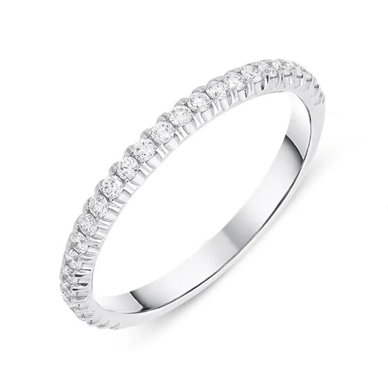 18ct White Gold 0.28ct Diamond Half Eternity Ring sold by Jura Watches
