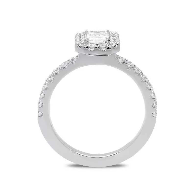 18ct White Gold 1.05ct Diamond Halo Ring sold by Jura Watches product image thumbnail 2