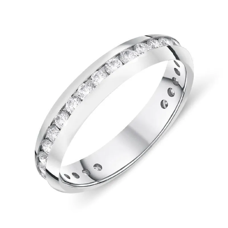 Platinum 0.79ct Diamond Channel Set Wedding Full Eternity Ring sold by Jura Watches
