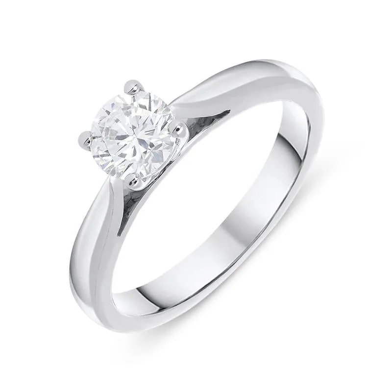 Platinum 0.60ct Diamond Brilliant Cut Solitaire Ring sold by Jura Watches