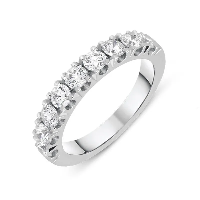 Platinum 1.07ct Diamond Brilliant Cut Wedding Half Eternity Ring sold by Jura Watches