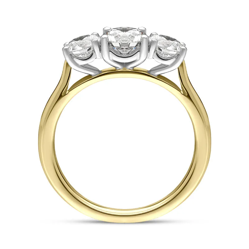 18ct Yellow Gold 1.53ct Diamond Brilliant Cut Trilogy Ring sold by Jura Watches product image thumbnail 3