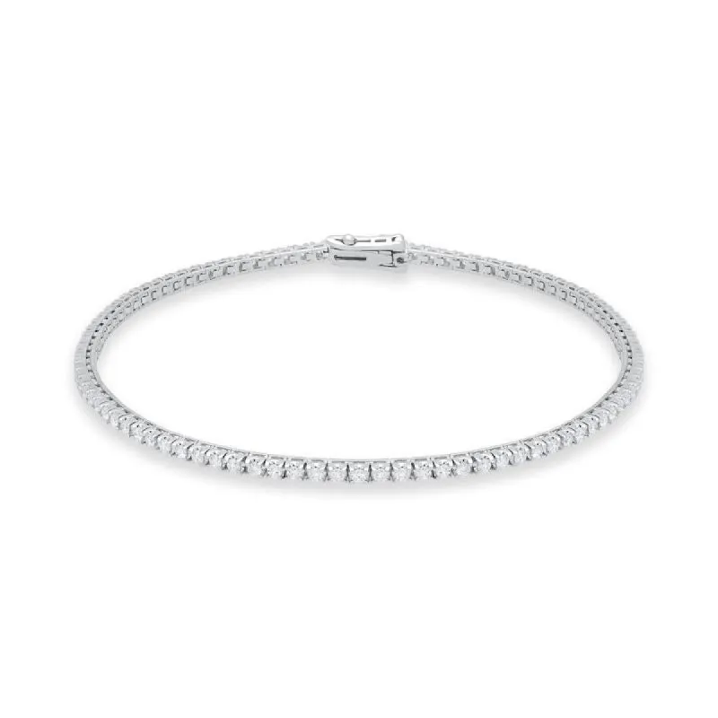 18ct White Gold 0.93ct Diamond Tennis Bracelet sold by Jura Watches
