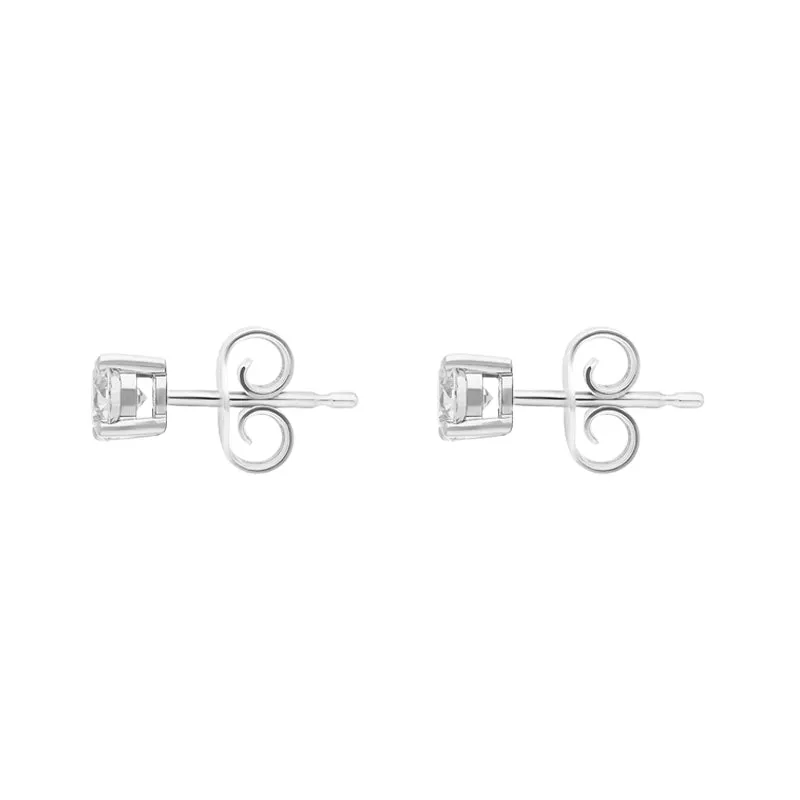18ct White Gold 0.80ct Diamond Solitaire Brilliant Cut Stud Earrings sold by Jura Watches product image thumbnail 2