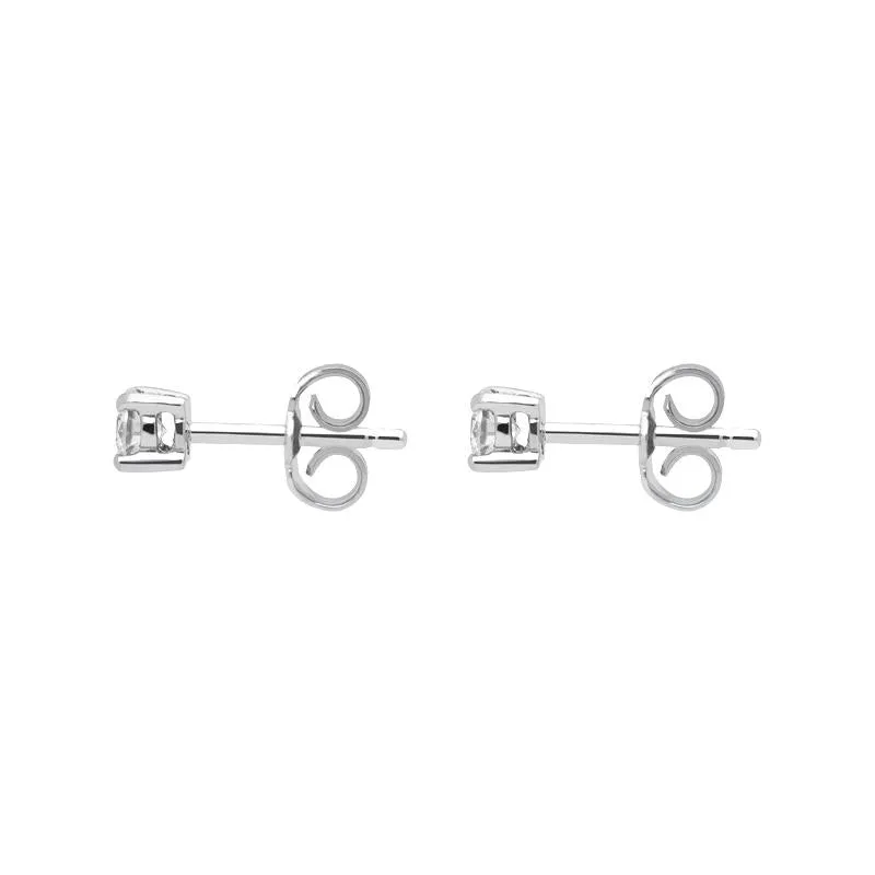 18ct White Gold 0.40ct Diamond Solitaire Brilliant Cut Stud Earrings sold by Jura Watches product image thumbnail 2