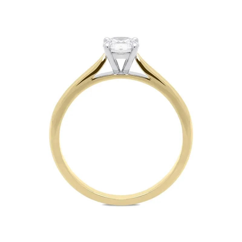 18ct Yellow Gold 0.50ct Diamond Brilliant Cut Solitaire Ring D sold by Jura Watches product image thumbnail 2