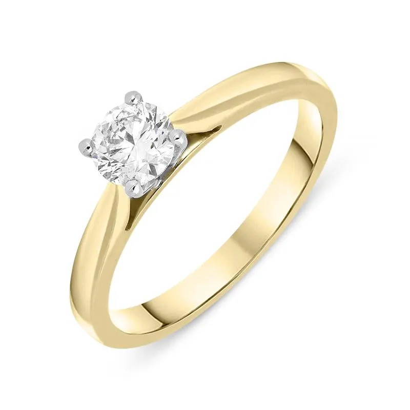 18ct Yellow Gold 0.50ct Diamond Brilliant Cut Solitaire Ring D sold by Jura Watches