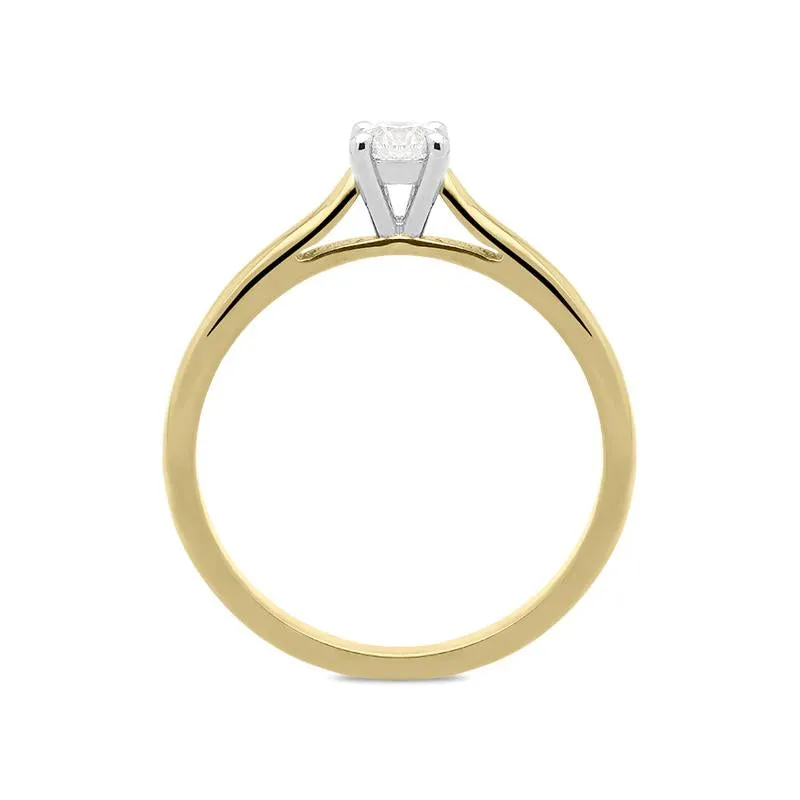 18ct Yellow Gold 0.25ct Diamond Brilliant Cut Solitaire Ring sold by Jura Watches product image thumbnail 2