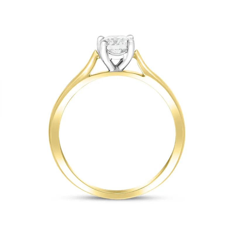 18ct Yellow Gold 0.25ct Diamond Brilliant Cut Solitaire Ring sold by Jura Watches product image thumbnail 3