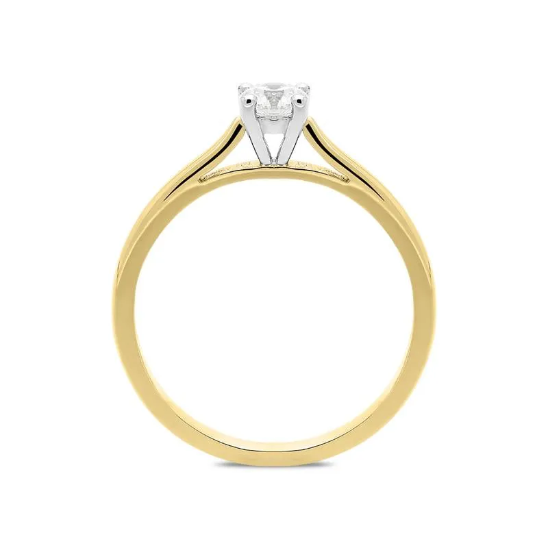 18ct Yellow Gold 0.40ct Diamond Brilliant Cut Solitaire Ring sold by Jura Watches product image thumbnail 2