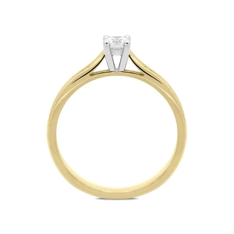 18ct Yellow Gold 0.25ct Diamond Brilliant Cut Solitaire Ring sold by Jura Watches product image thumbnail 2