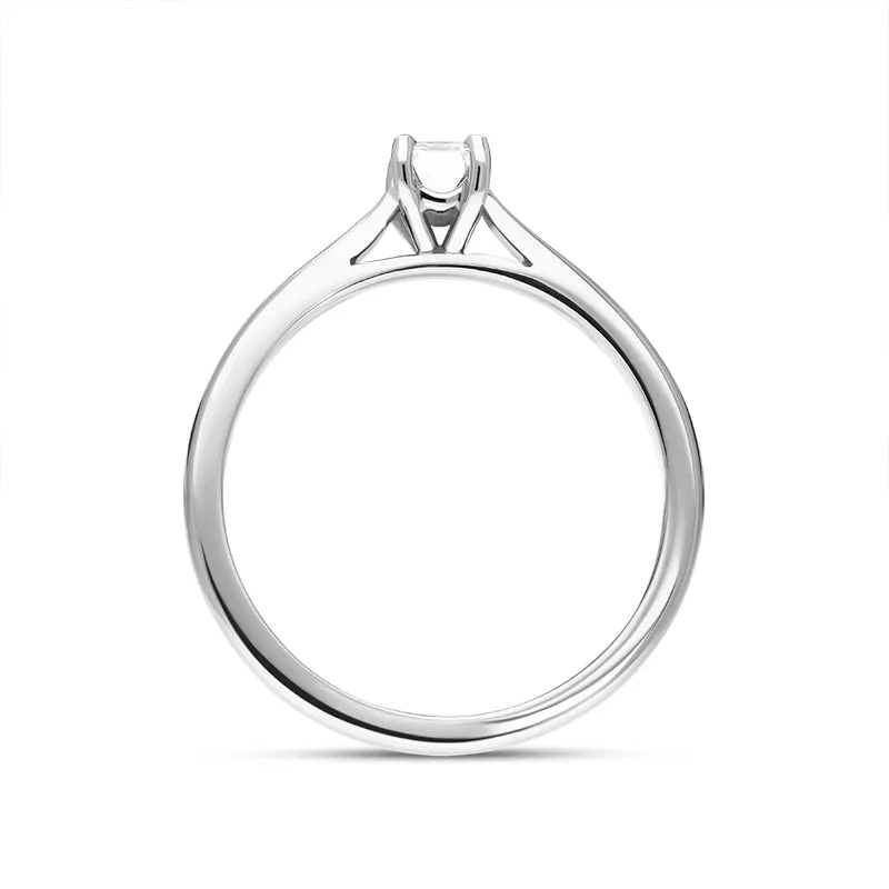 Platinum 0.40ct Diamond Emerald Cut Solitaire Ring sold by Jura Watches product image thumbnail 3