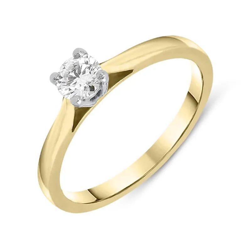 18ct Yellow Gold 0.30ct Diamond Solitaire Ring sold by Jura Watches