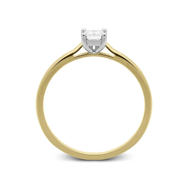 18ct Yellow Gold 0.33ct Diamond Princess Cut Solitaire Ring sold by Jura Watches product image thumbnail 2