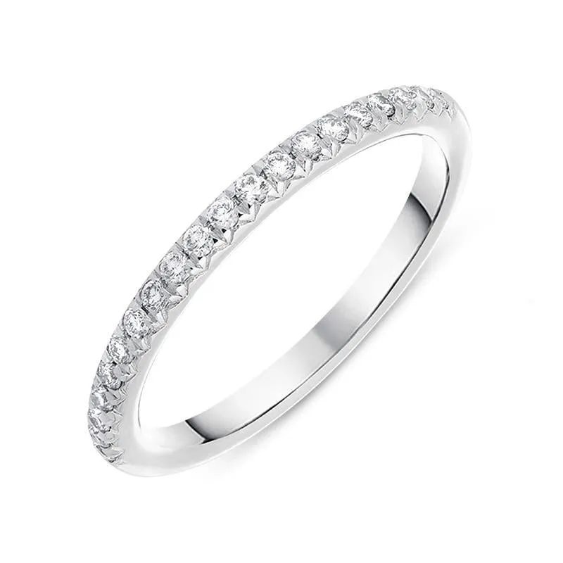 Platinum 0.20ct Diamond Brilliant Cut Wedding Half Eternity Ring sold by Jura Watches