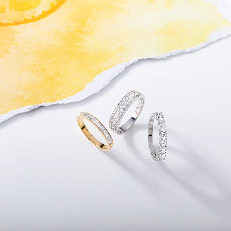 Platinum 0.72ct Diamond Brilliant Cut Wedding Half Eternity Ring sold by Jura Watches product image thumbnail 5