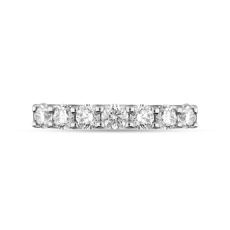 Platinum 0.72ct Diamond Brilliant Cut Wedding Half Eternity Ring sold by Jura Watches product image thumbnail 3