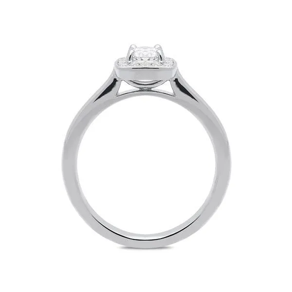 Platinum 0.38ct Diamond Round Brilliant Cut Halo Ring sold by Jura Watches product image thumbnail 2