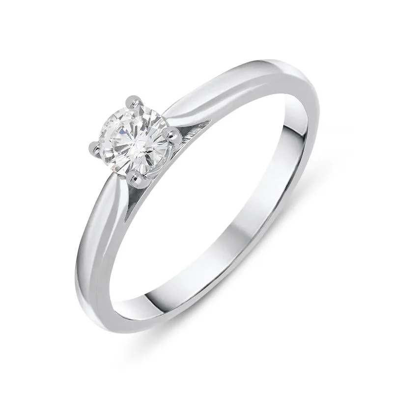 Platinum 0.33ct Diamond Brilliant Cut Solitaire Ring sold by Jura Watches